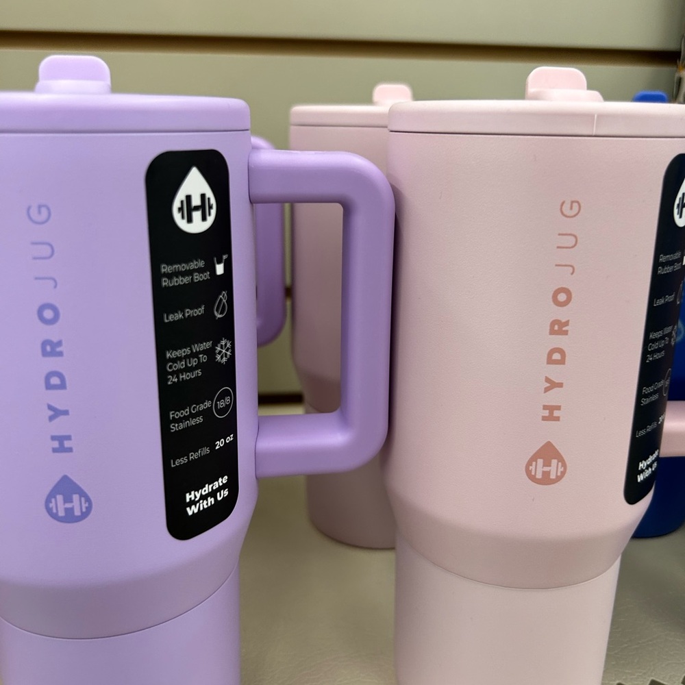 HydroJug Lavender and Blush Water Bottles